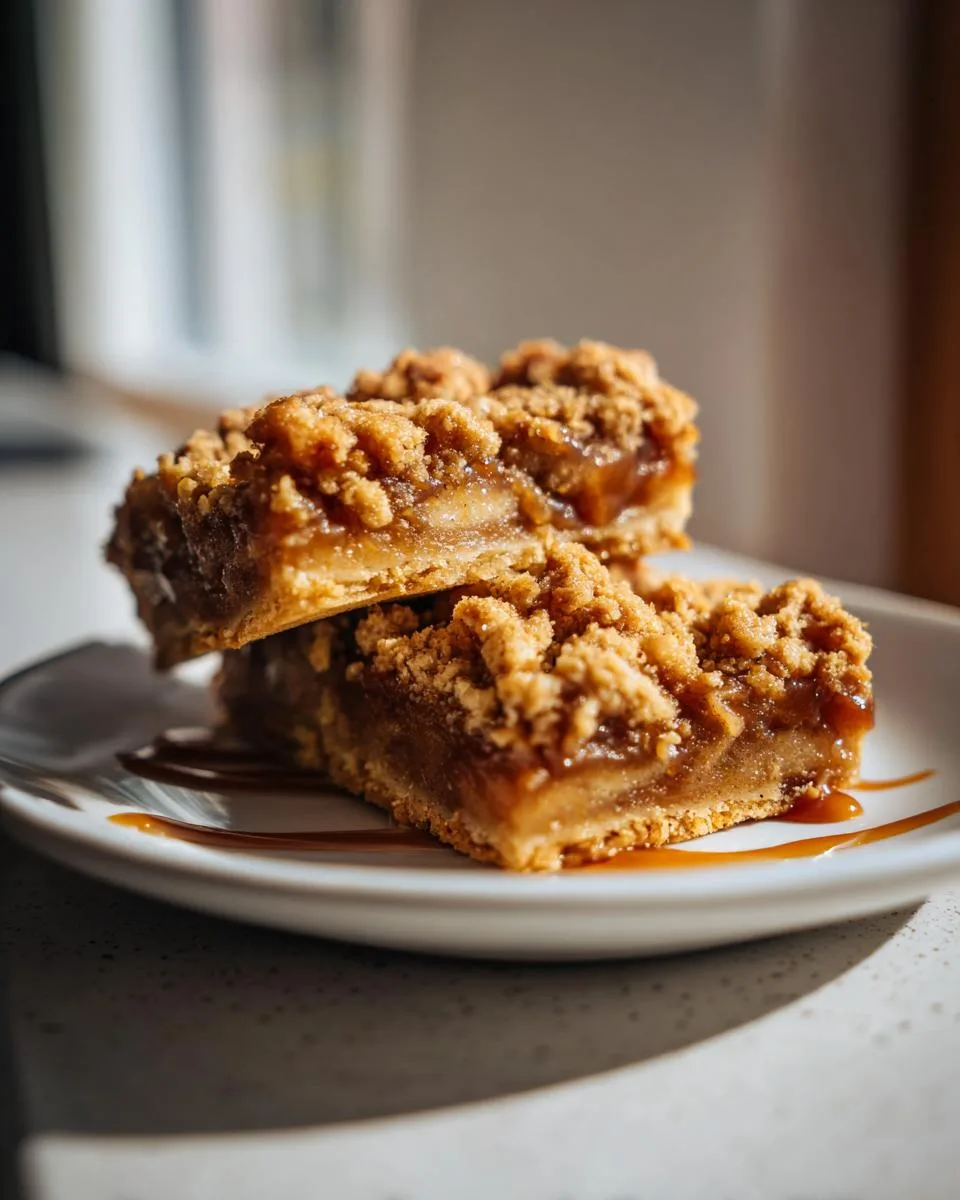 salted caramel apple bars - detail 3