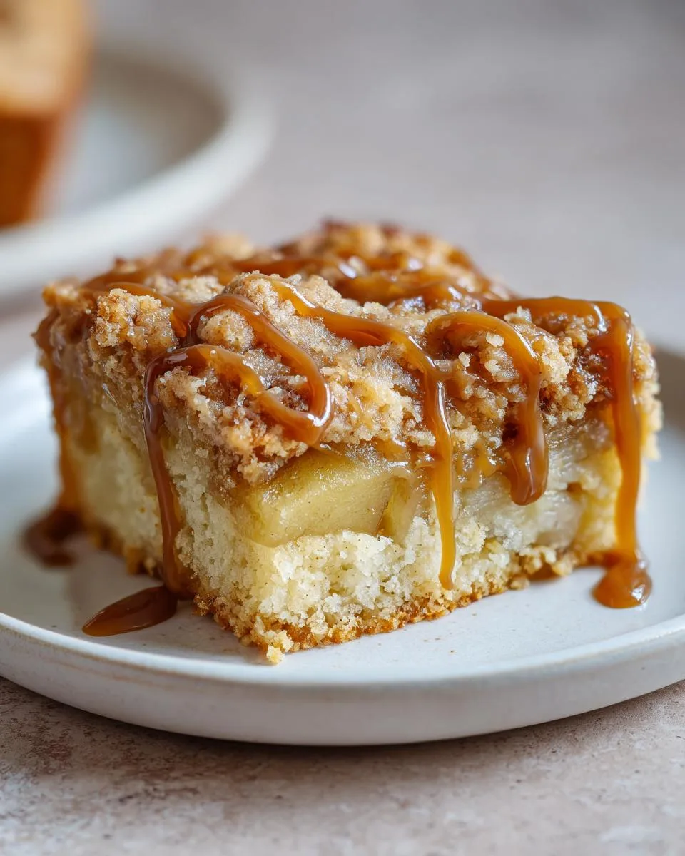 salted caramel apple bars - detail 4