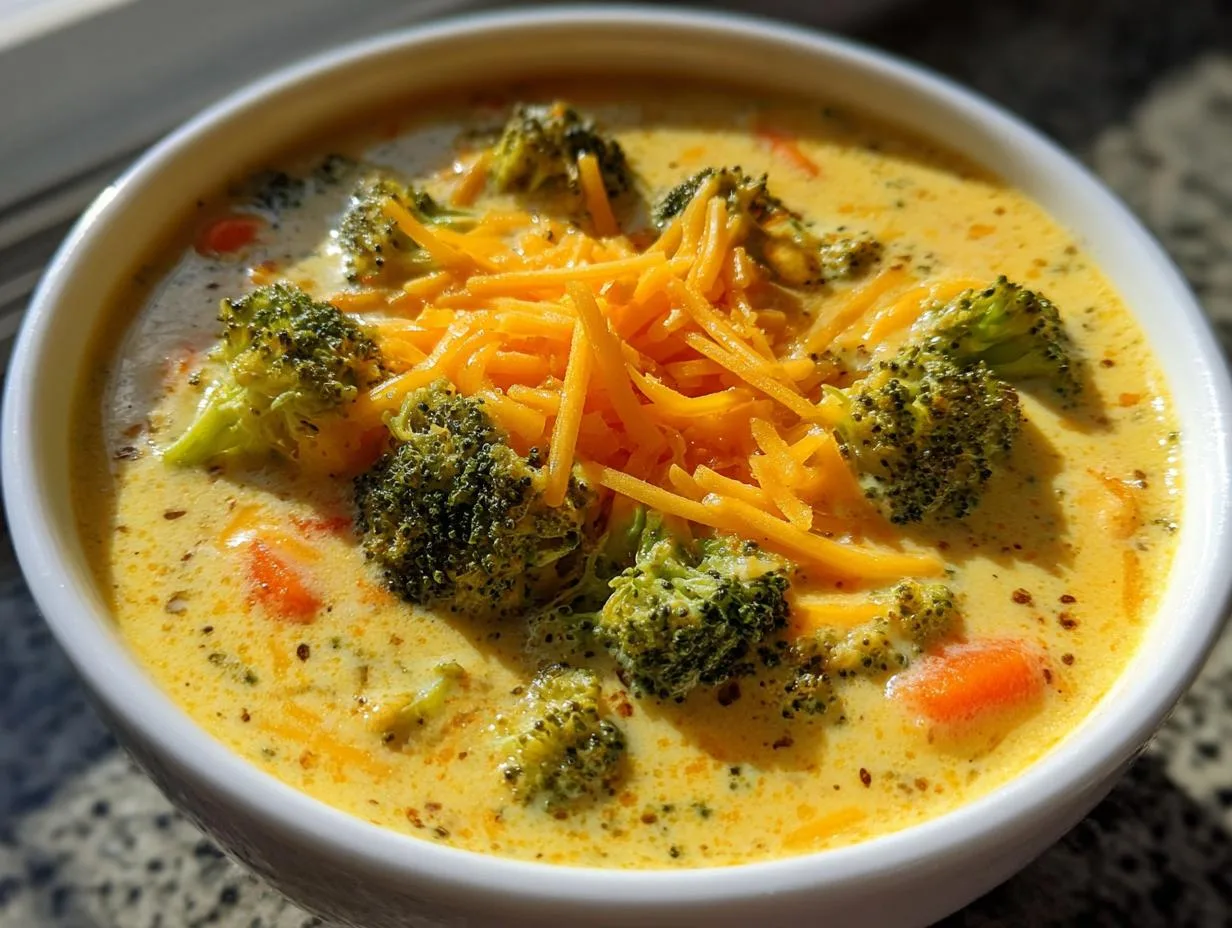 35-Minute Creamy Broccoli Cheddar Soup That Melts Hearts