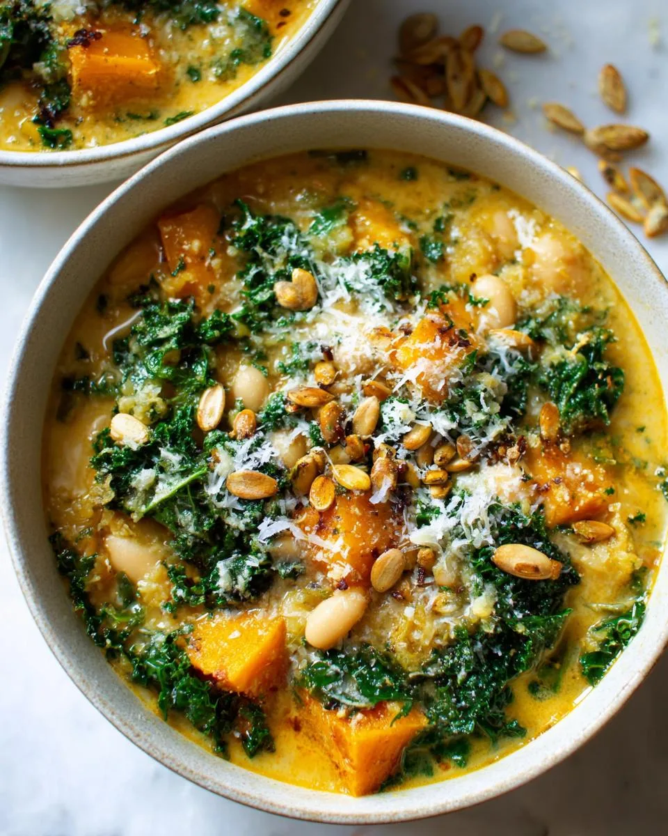 Butternut Squash Kale And White Bean Soup - detail 2