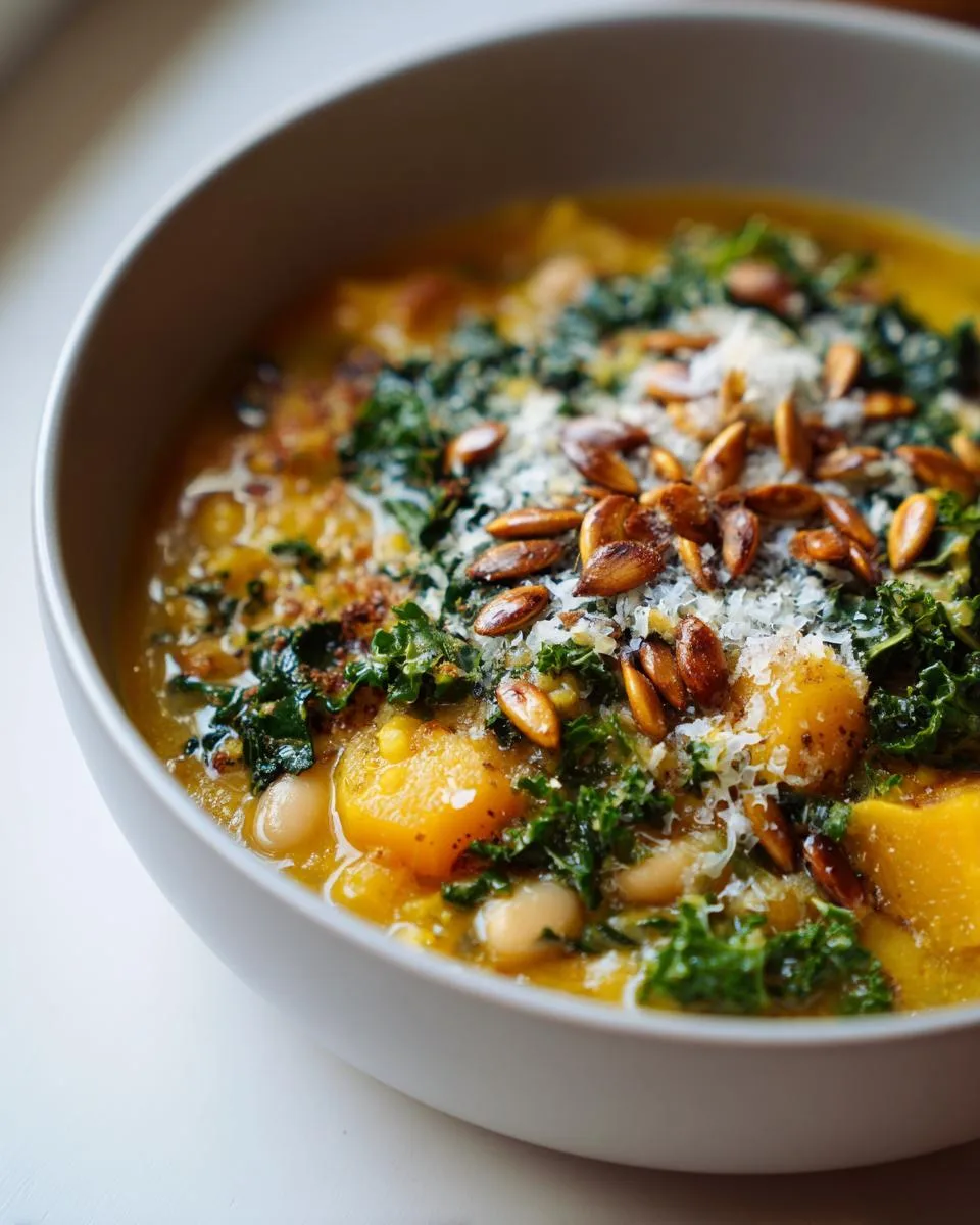 Butternut Squash Kale And White Bean Soup - detail 3