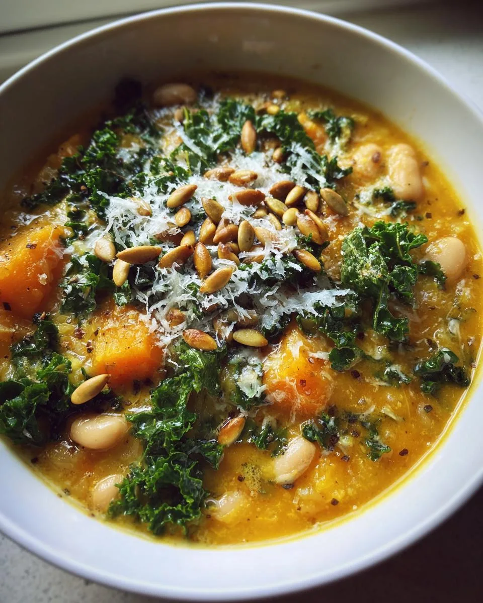 Butternut Squash Kale And White Bean Soup - detail 4