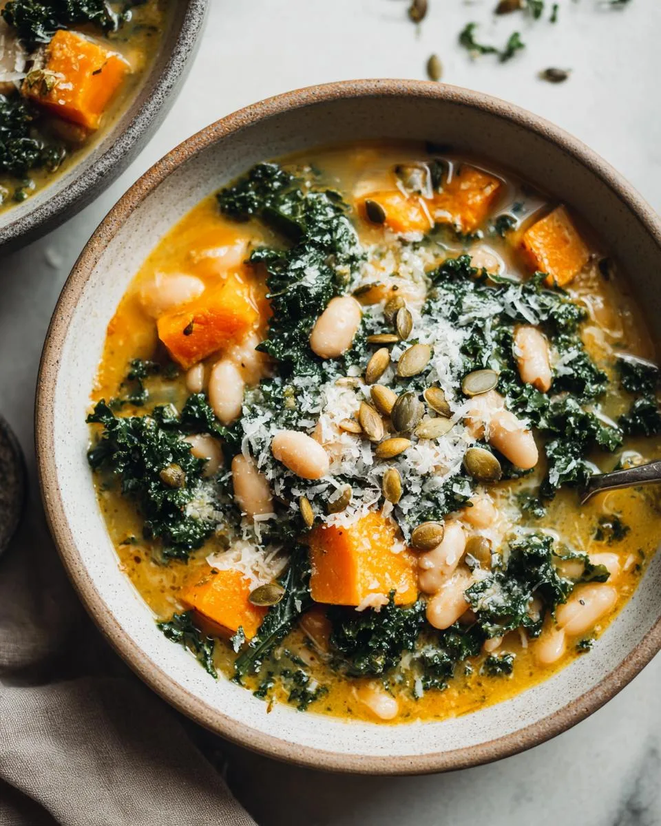 Butternut Squash Kale And White Bean Soup - detail 5