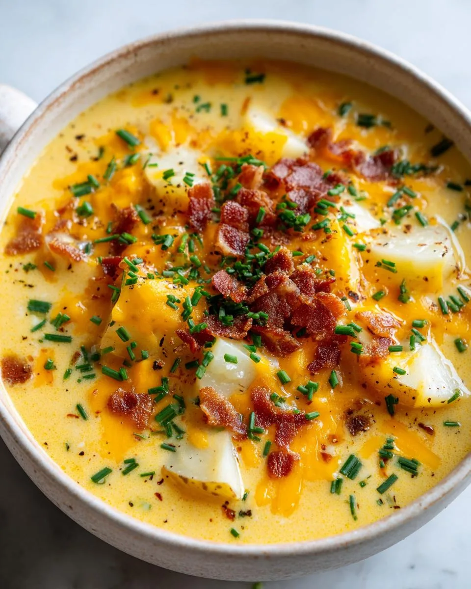 Cheddar Garlic Potato Soup - detail 1