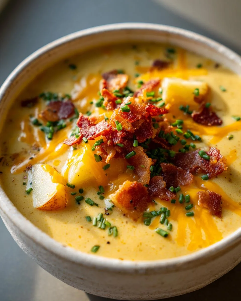 Cheddar Garlic Potato Soup - detail 2
