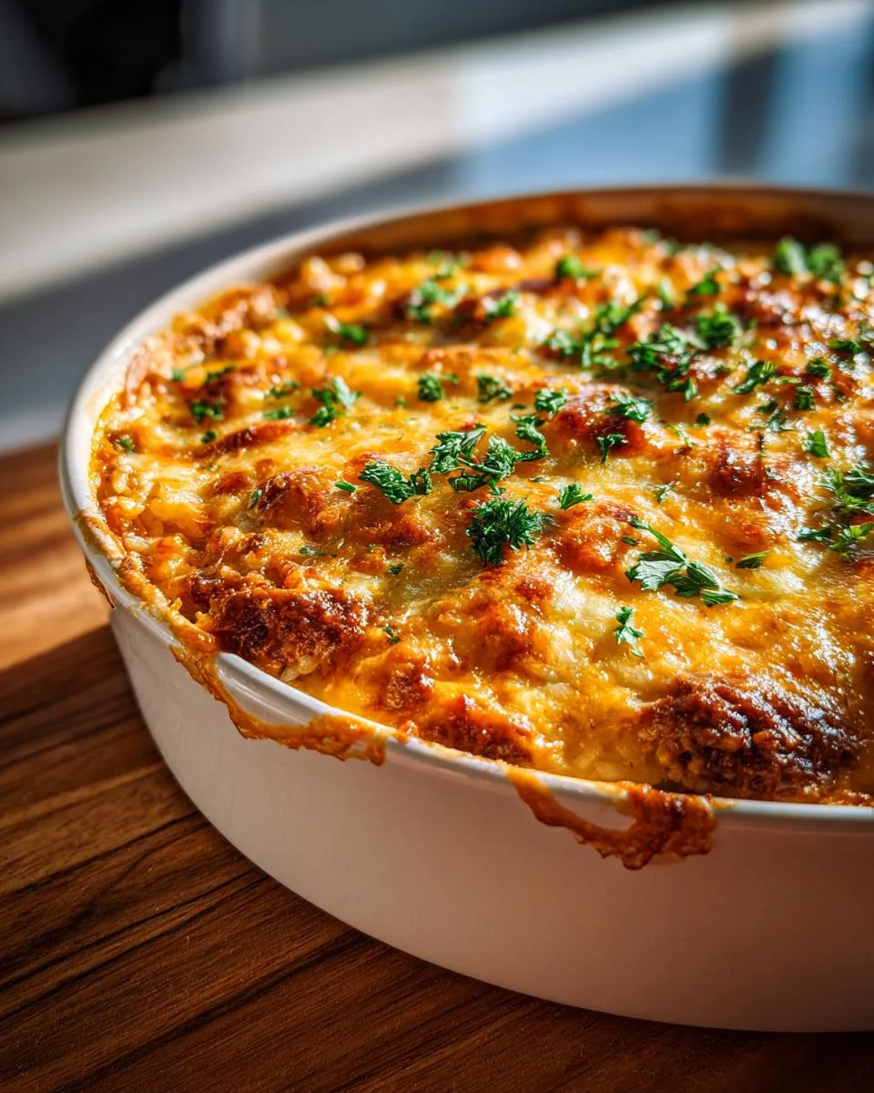 Cheesy Hamburger Rice Casserole - detail 5