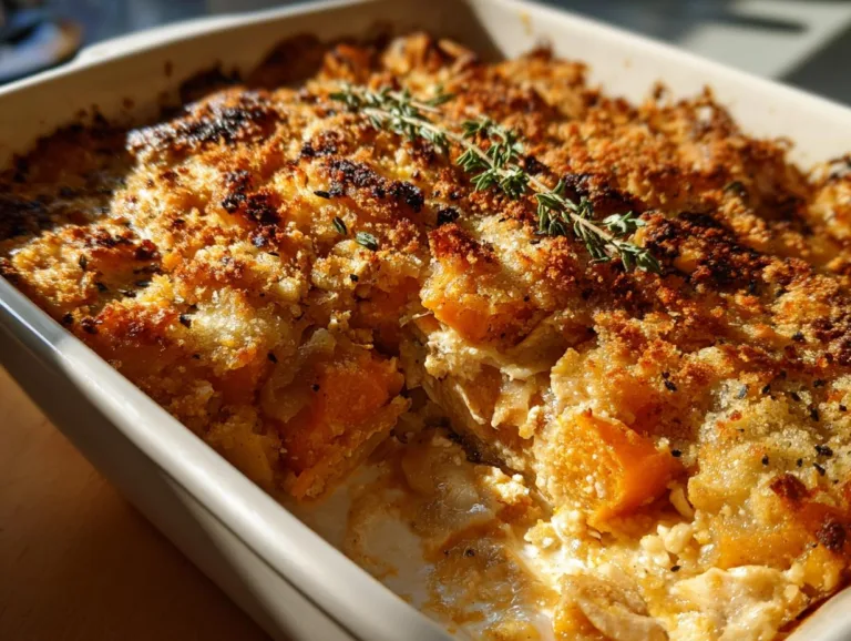 Chicken Leek Butternut Squash Bake