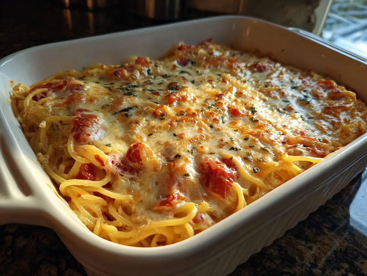 Irresistible 5-Star Chicken Spaghetti Casserole Recipe