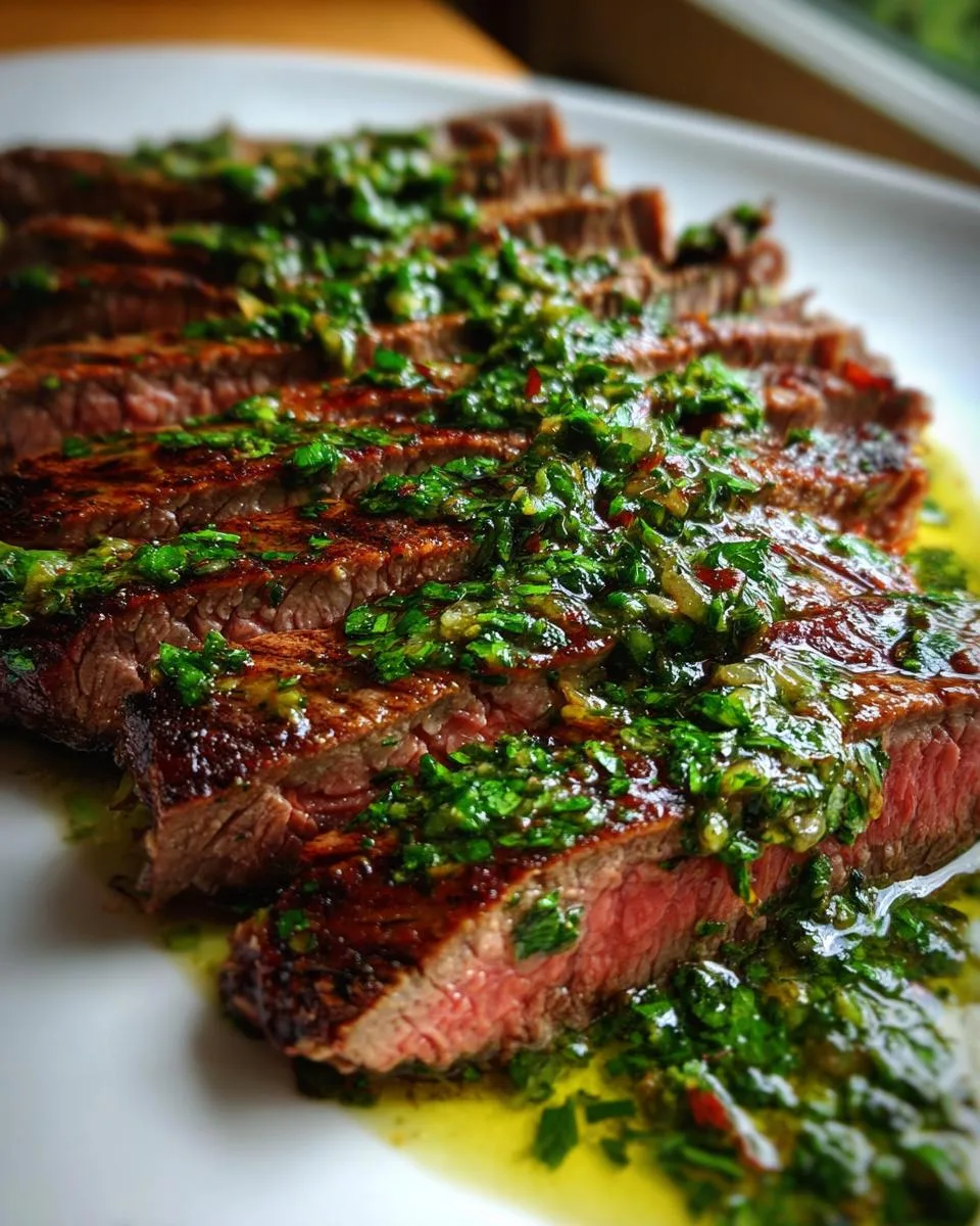 Chimichurri Marinated Flank Steak - detail 1