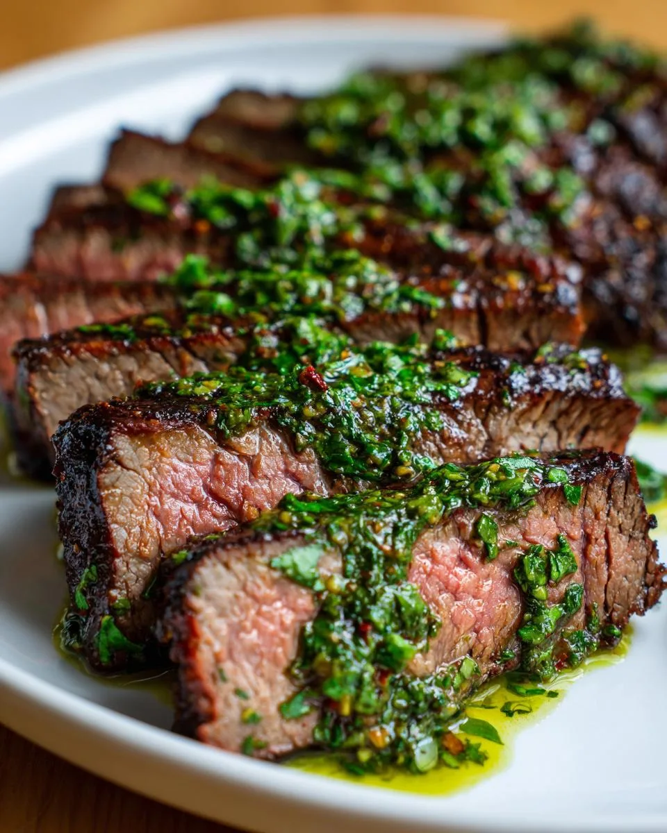 Chimichurri Marinated Flank Steak - detail 3