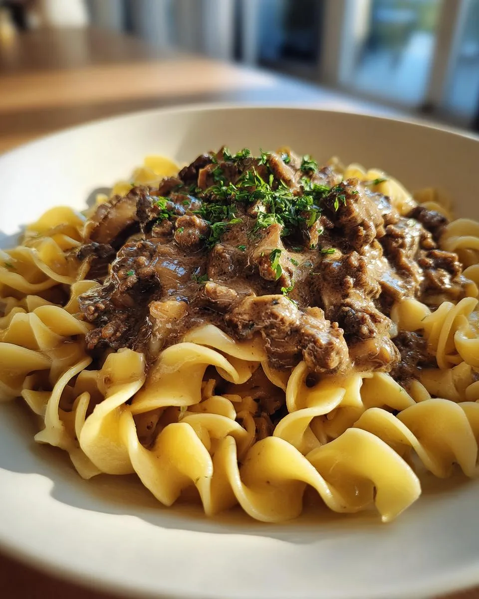 Creamy Beef Stroganoff Recipe - detail 3