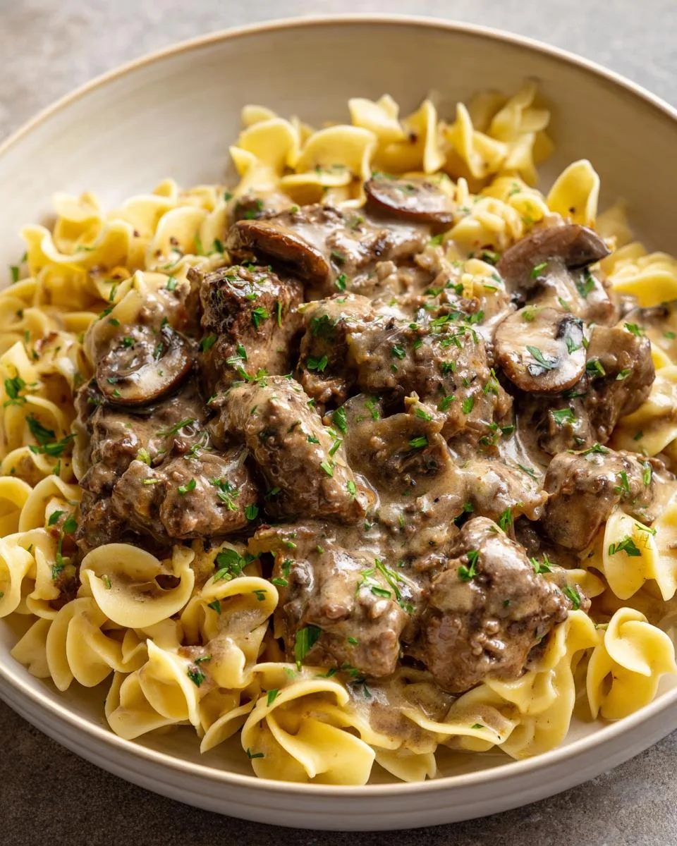 Creamy Beef Stroganoff Recipe - detail 4