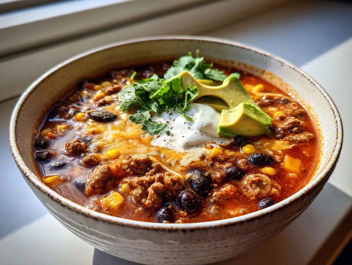 Creamy Taco Soup in 35 Minutes – Easy & Irresistible