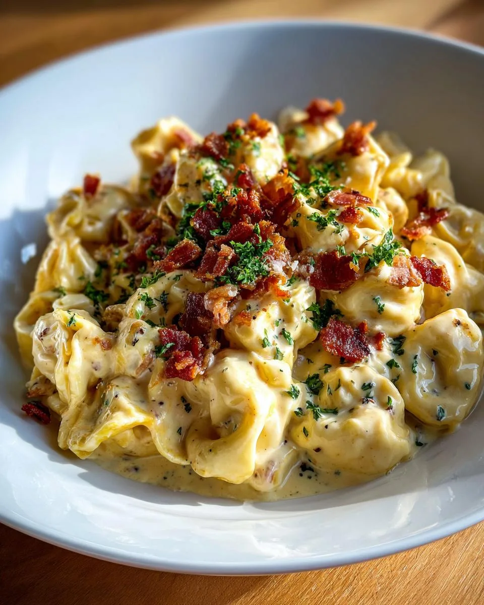 Creamy Tortellini Carbonara Recipe - detail 1