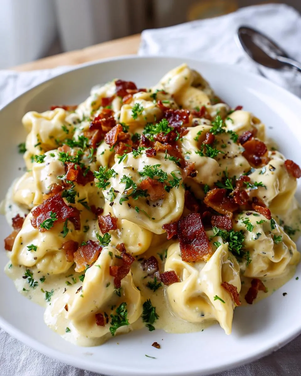 Creamy Tortellini Carbonara Recipe - detail 3