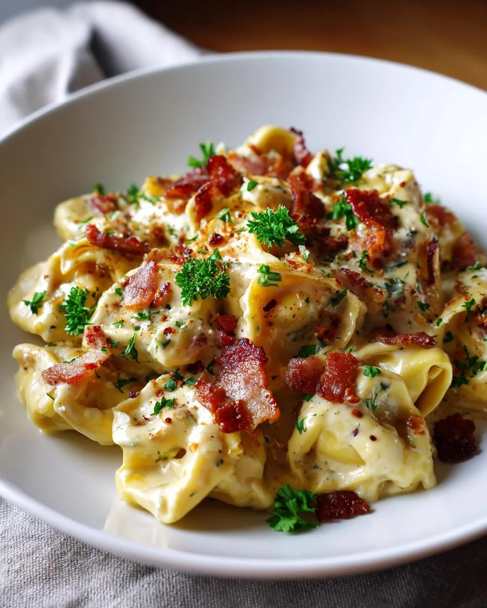 Creamy Tortellini Carbonara Recipe - detail 4