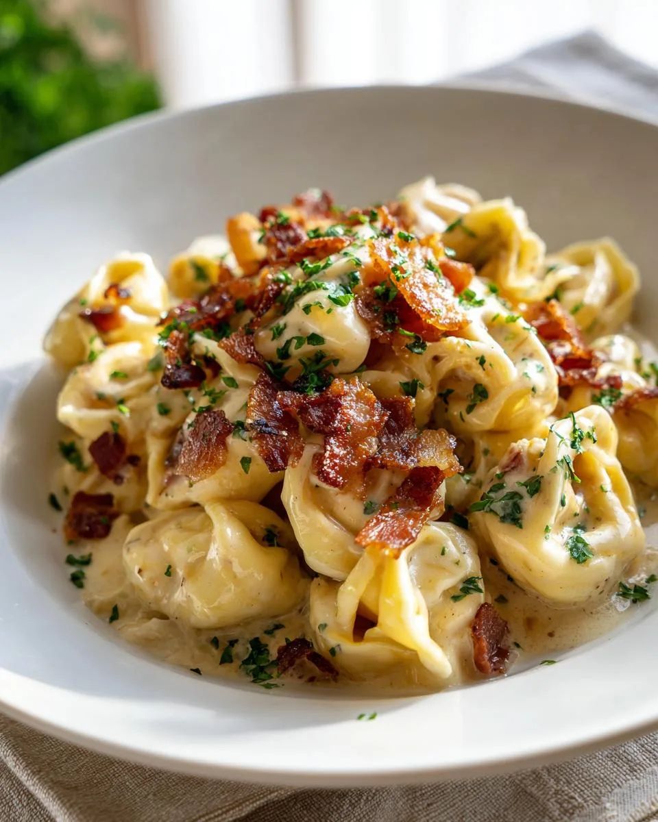 Creamy Tortellini Carbonara Recipe - detail 5