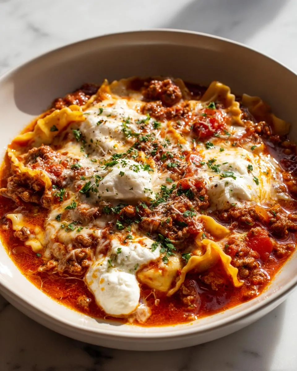 Crock Pot Lasagna Soup - detail 2