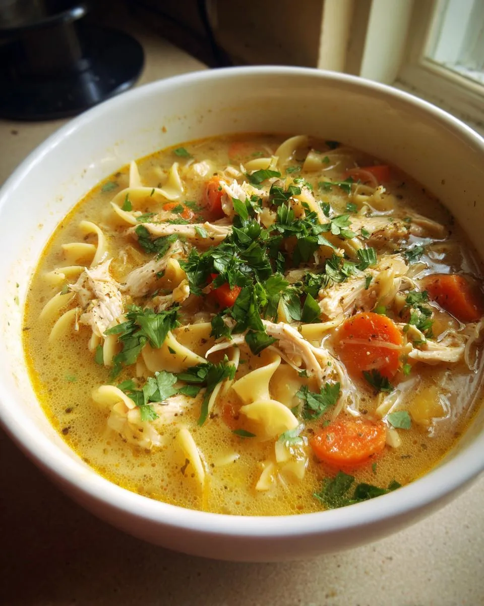 Crockpot Creamy Chicken Noodle Soup - detail 3