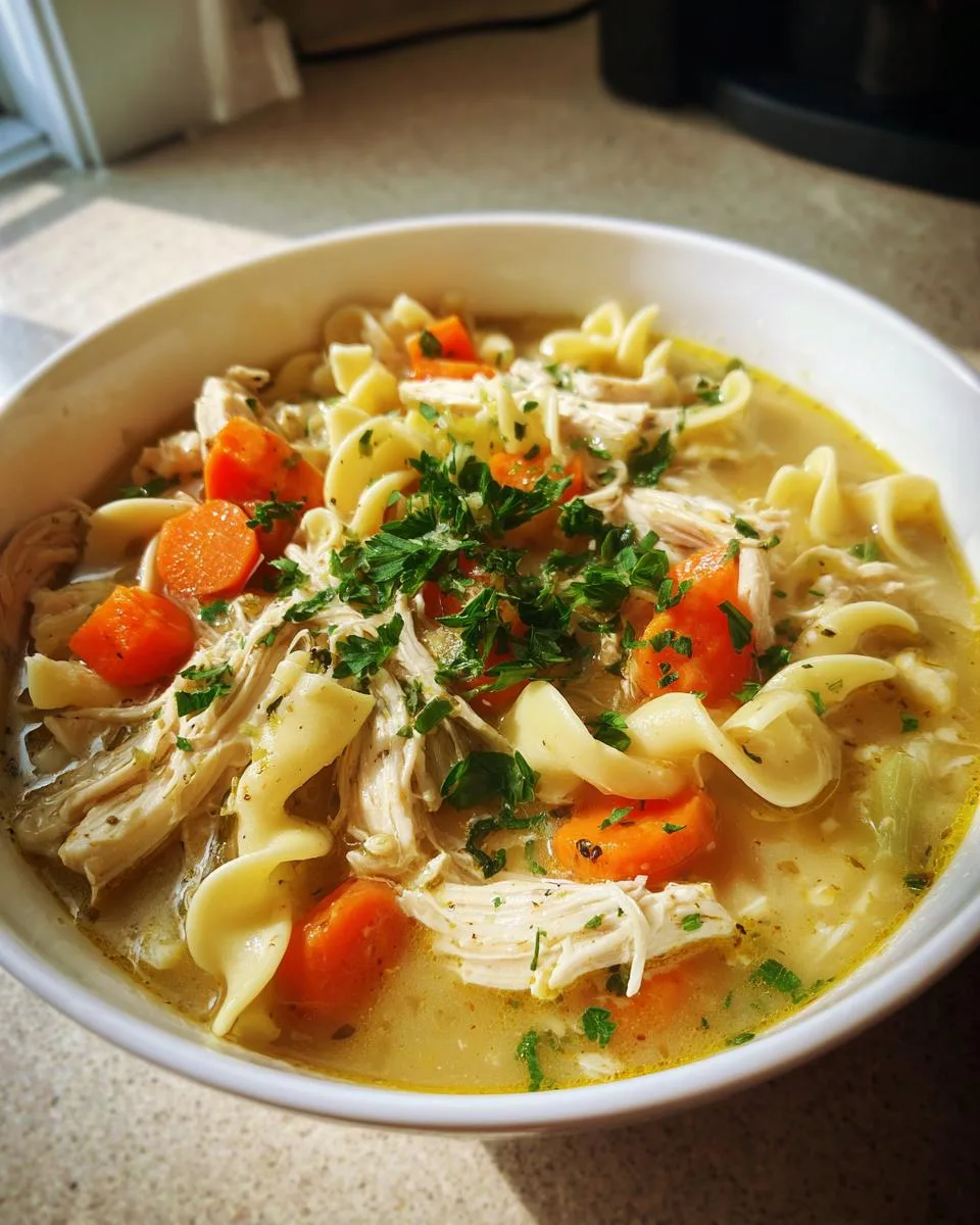 Crockpot Creamy Chicken Noodle Soup - detail 4