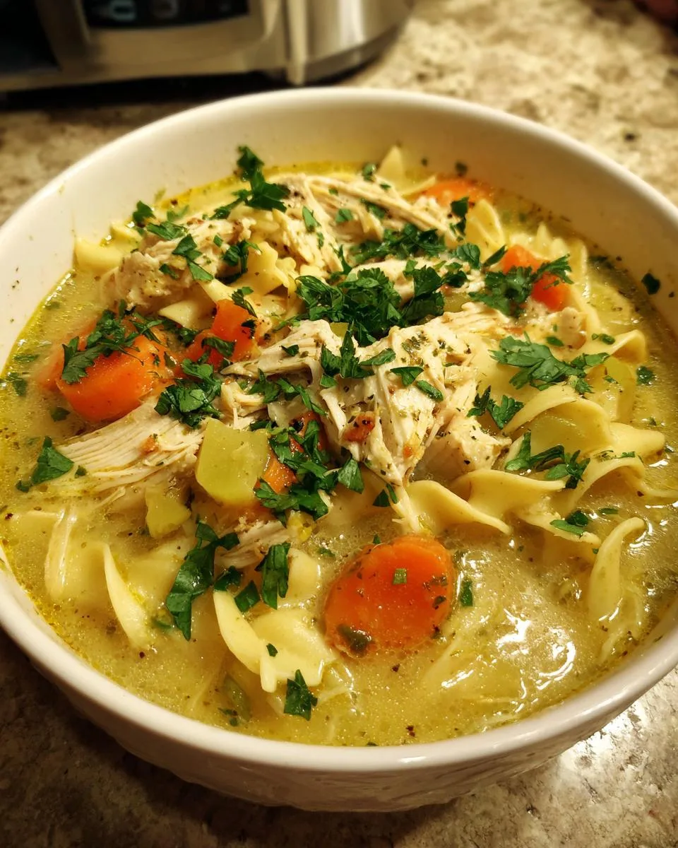 Crockpot Creamy Chicken Noodle Soup - detail 5