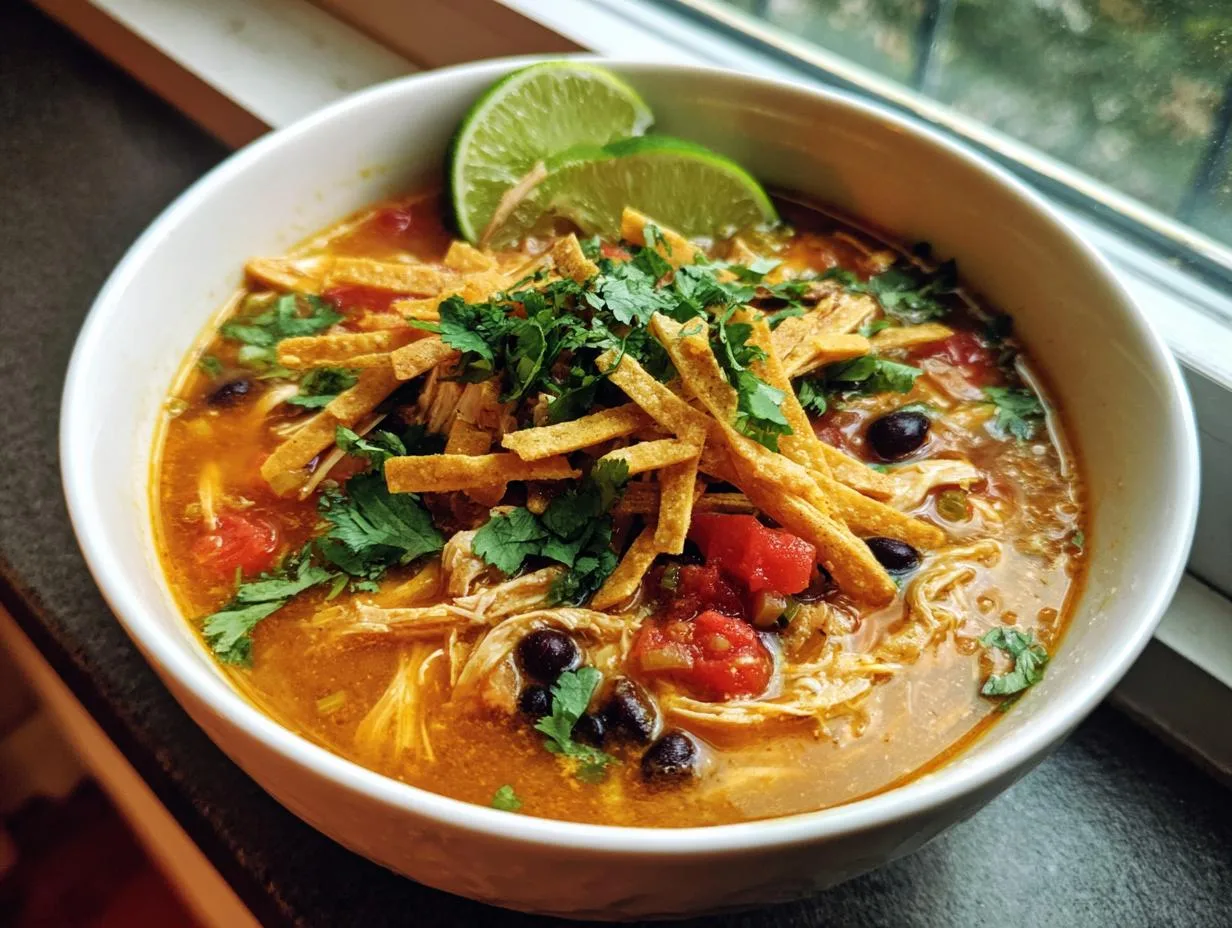 30-Minute Easiest Chicken Tortilla Soup Magic