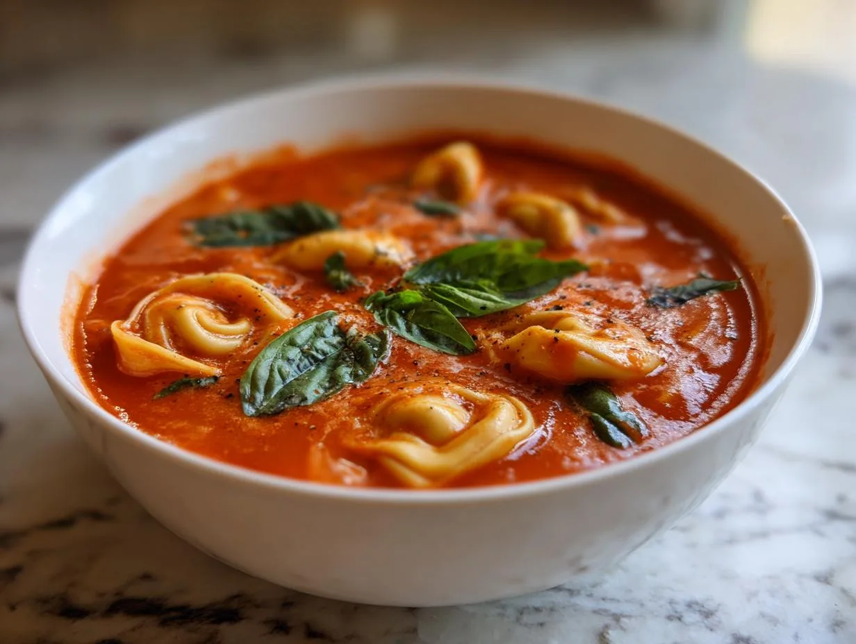 Creamy 30-Minute Easy Tomato Tortellini Soup Recipe