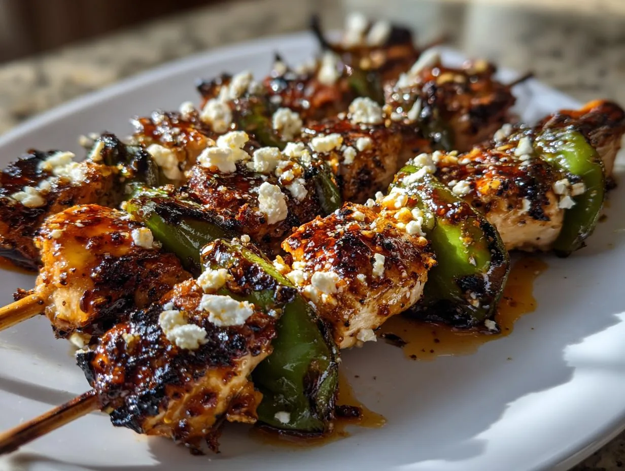 Irresistible Feta Chicken with Hot Honey Skewers in 35 Minutes