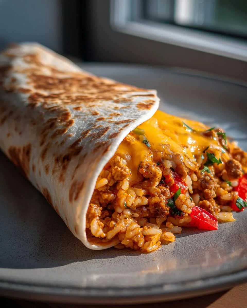 Ground Chicken and Rice Burritos - detail 2