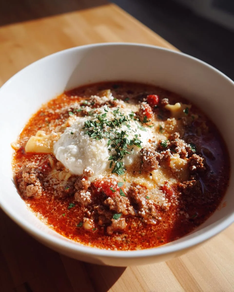 High Protein Lasagna Soup - detail 4
