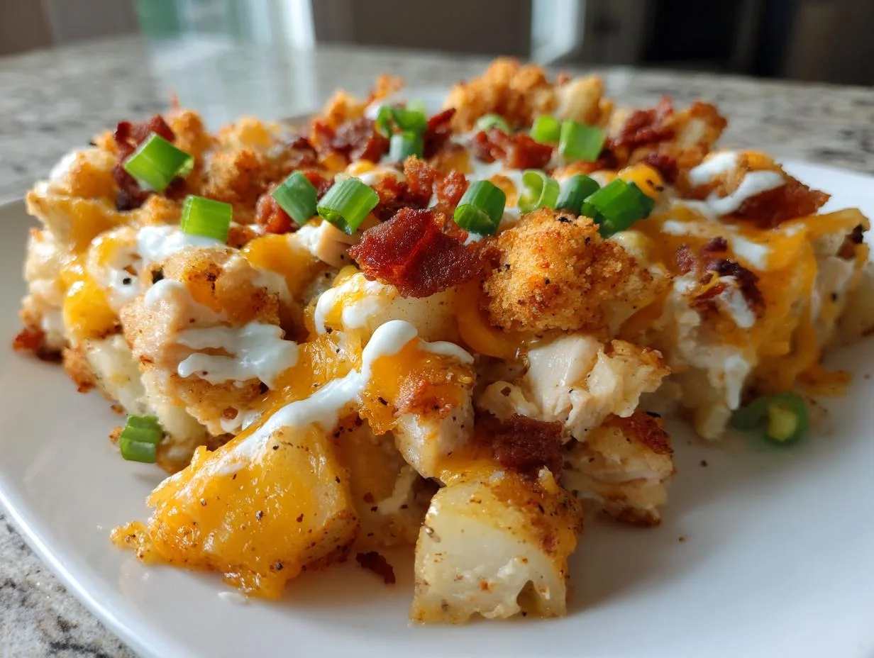 Loaded Potato Ranch Chicken Casserole Will Steal Your Soul in 45 Minutes