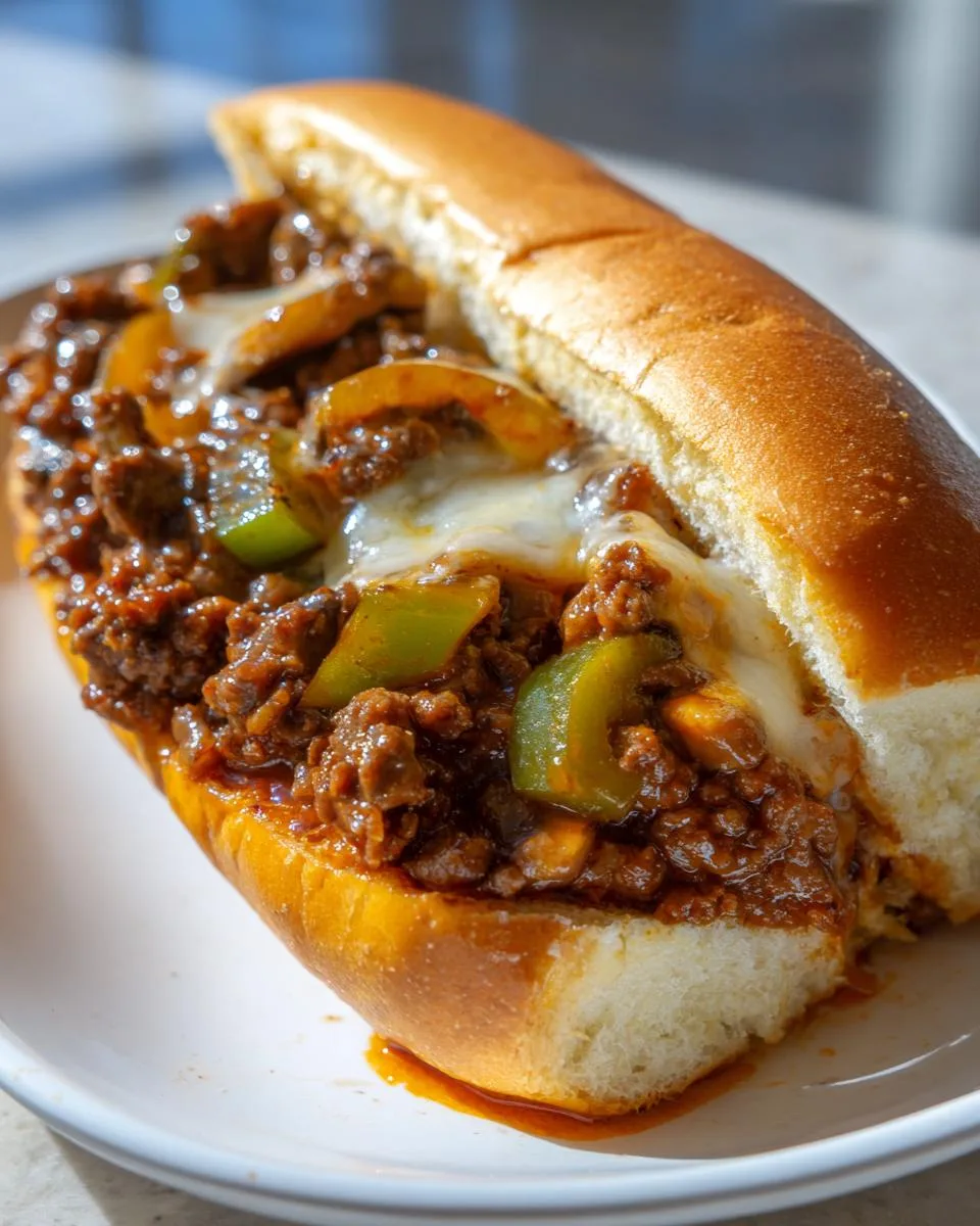 Philly Cheesesteak Sloppy Joes - detail 3