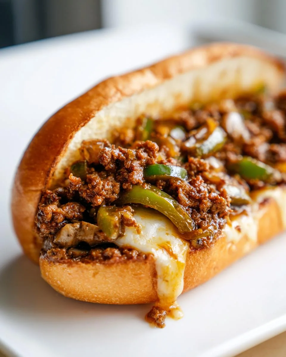Philly Cheesesteak Sloppy Joes - detail 4