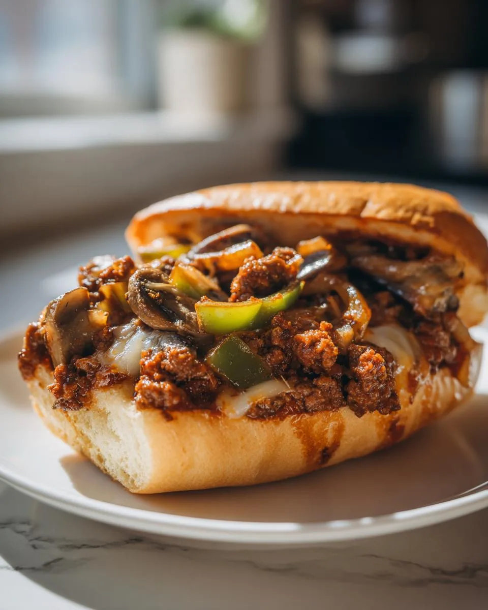 Philly Cheesesteak Sloppy Joes - detail 5