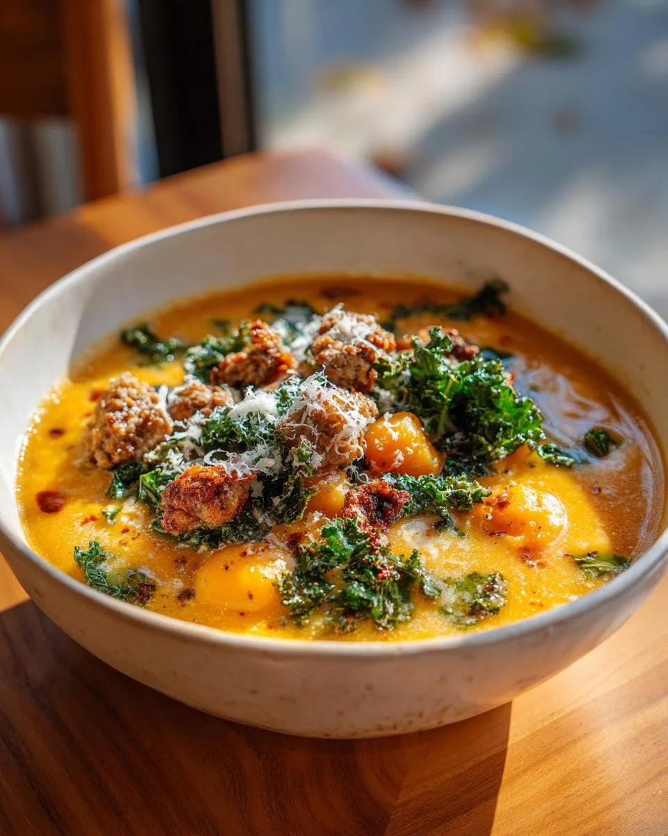 Savory Butternut Squash Gnocchi Soup - detail 1