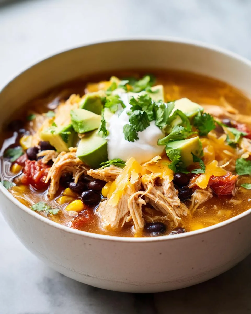 Slow Cooker Chicken Tortilla Soup - detail 1