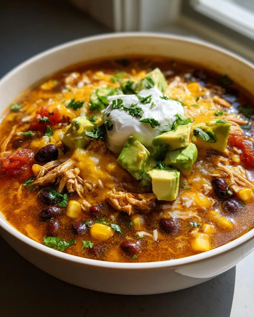 Slow Cooker Chicken Tortilla Soup - detail 2