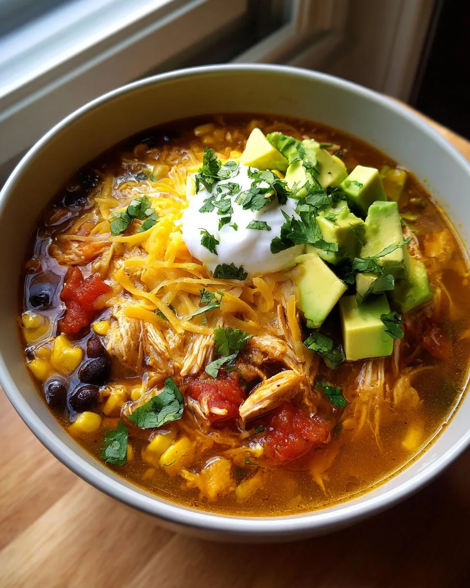 Slow Cooker Chicken Tortilla Soup - detail 3