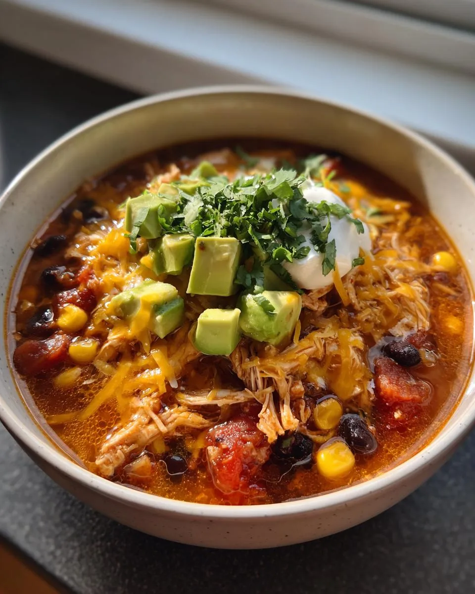 Slow Cooker Chicken Tortilla Soup - detail 4