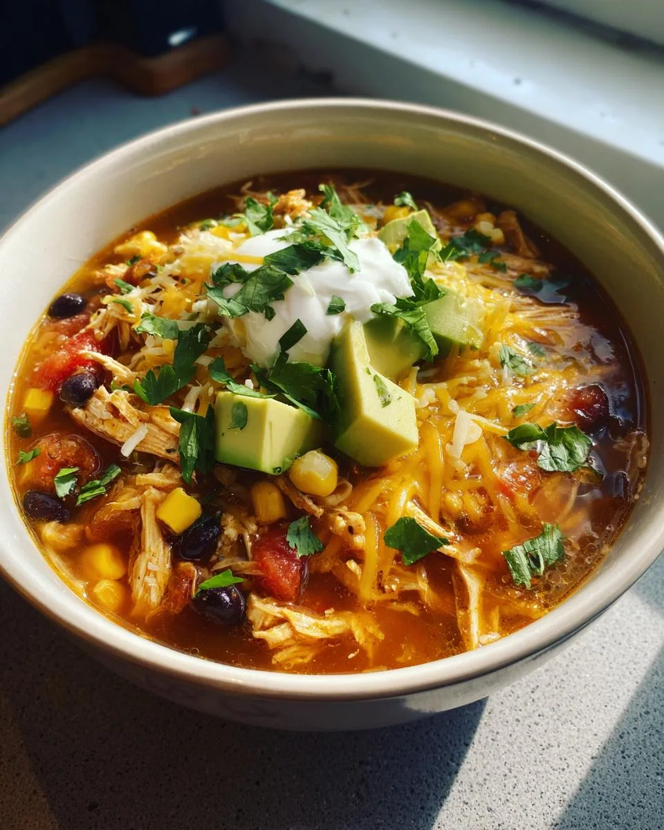 Slow Cooker Chicken Tortilla Soup - detail 5