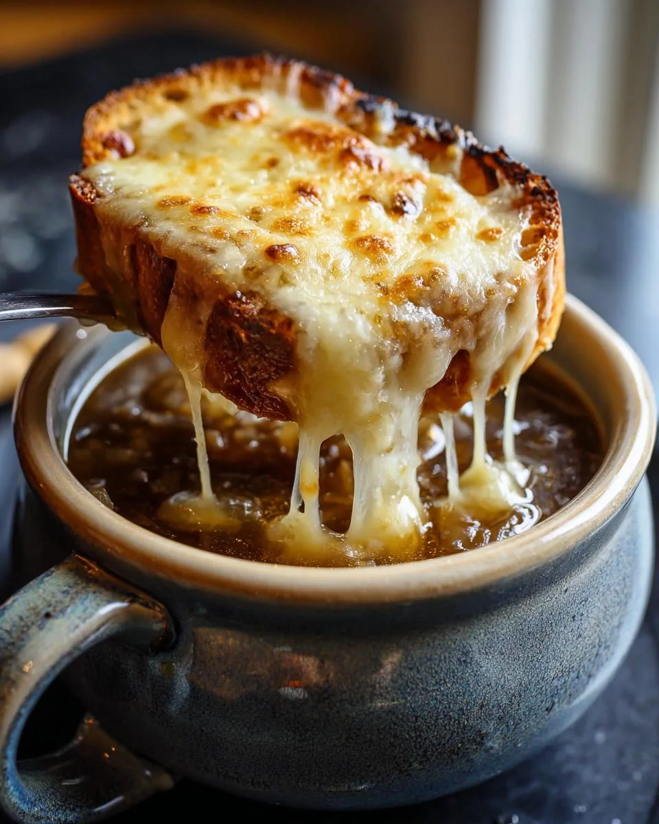 Slow Cooker French Onion soup - detail 2