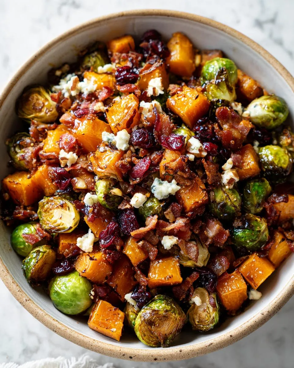 Spicy Maple Butternut Squash With Brussels - detail 1