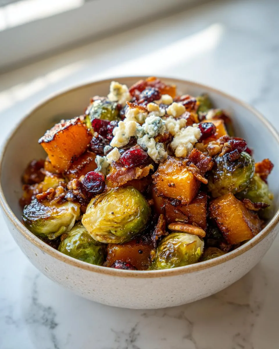 Spicy Maple Butternut Squash With Brussels - detail 2