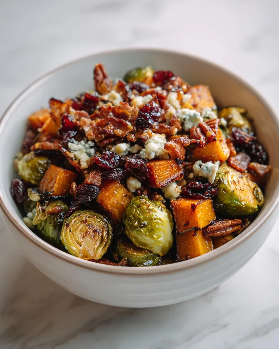Spicy Maple Butternut Squash With Brussels - detail 3