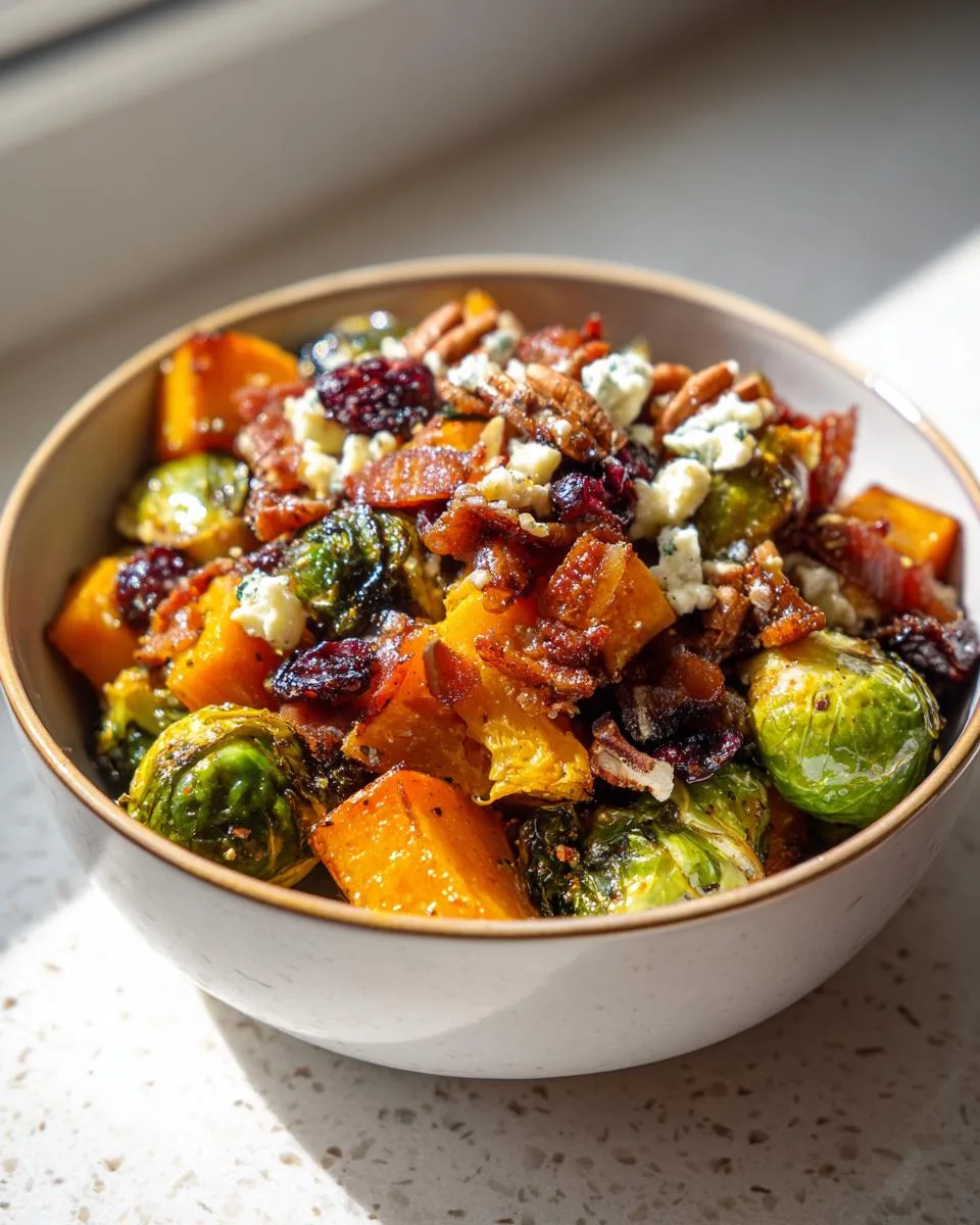 Spicy Maple Butternut Squash With Brussels - detail 4
