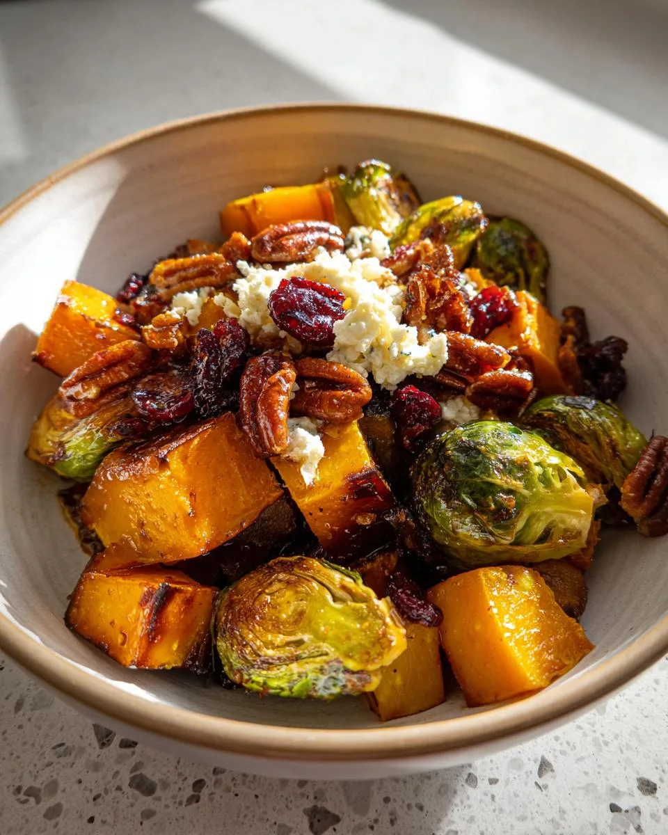 Spicy Maple Butternut Squash With Brussels - detail 5