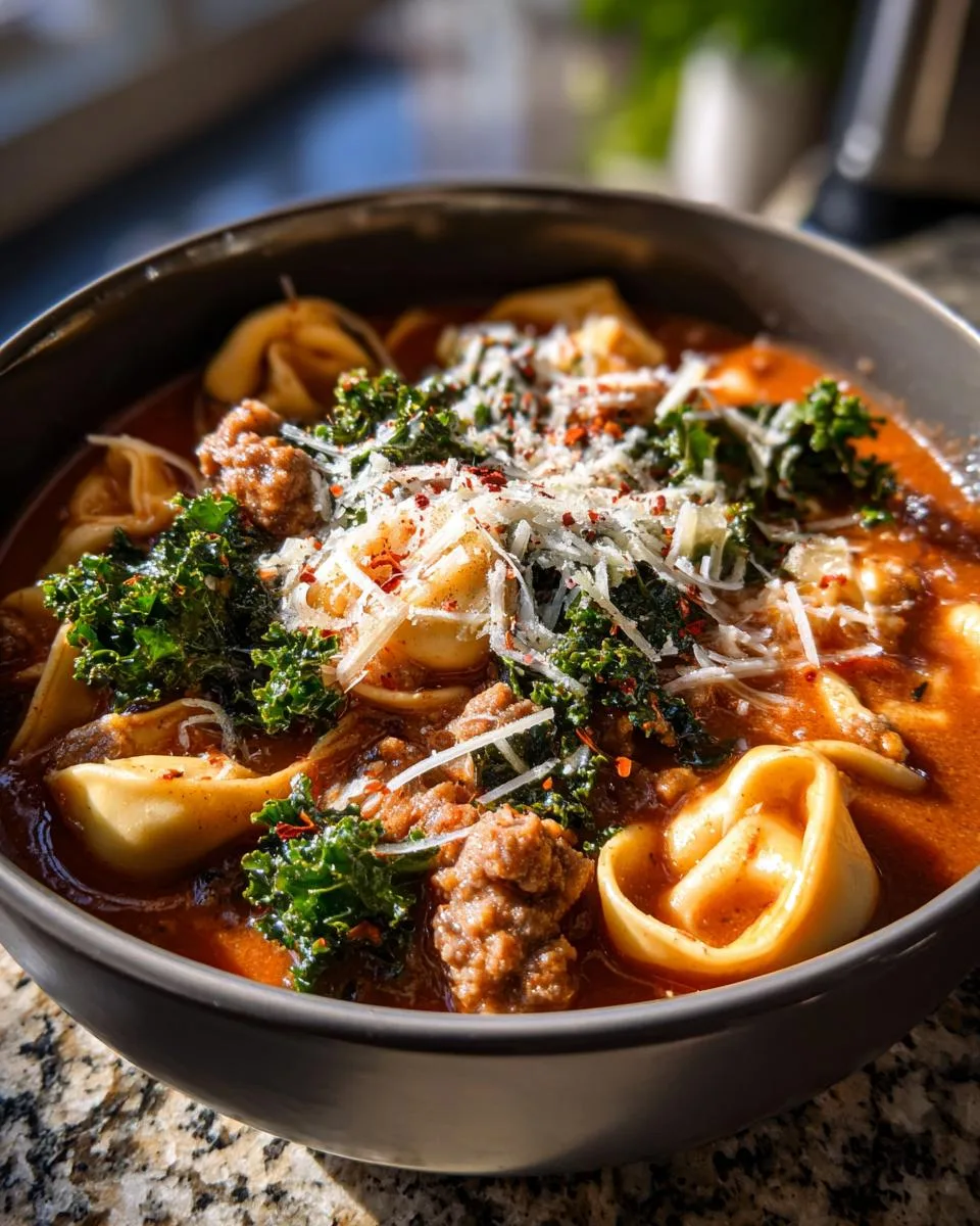 Tortellini Soup with Sausage and Kale - detail 1