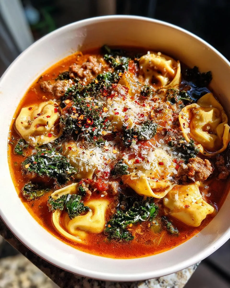 Tortellini Soup with Sausage and Kale - detail 4
