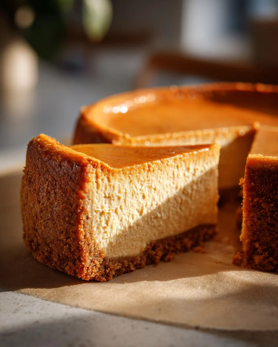 sugar free pumpkin cheesecake - detail 3