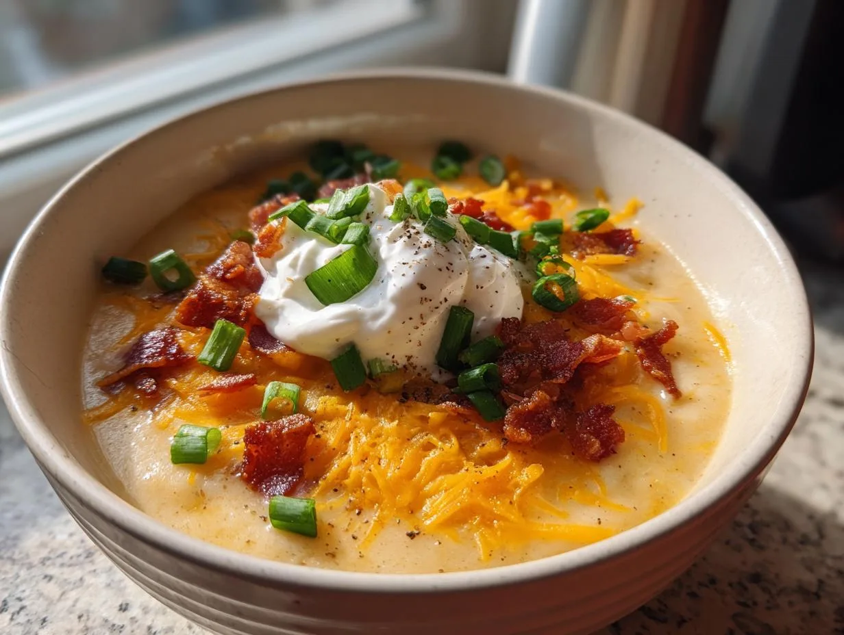 Ultra Creamy Baked Potato Soup in 45 Minutes Flat